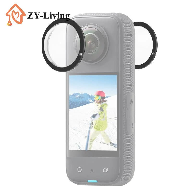 1 Set Silicone Case Lens Protector Cap Cover Lens Guards Carrying Case Protective Frame For Insta360 X4 X3 X2 Camera Accessories Quake