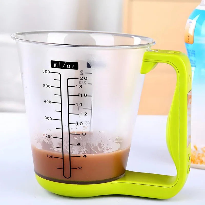 1000g/1g Measuring Cup Scale Kitchen Scales LCD Display Kitchen Mixing Bowl Temperature Measurement Cups Kitchen Baking Tools Quake