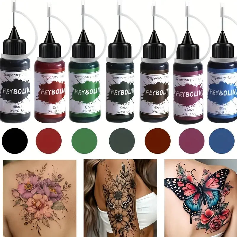 Colored Tattoo Juice Cream Tattoo Cream Juice-Temporary Body Art Painting Cream for Longlasting and Vibrant DIY Painless Tattoos Quake