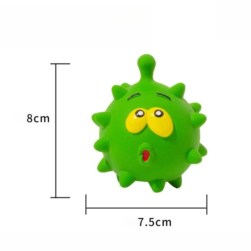 Cute Cartoon Big-Eyed Dog Sound Dog Toy Eco-Friendly Latex Interactive Pet Toy Ball Fun To Relieve Boredom Quake