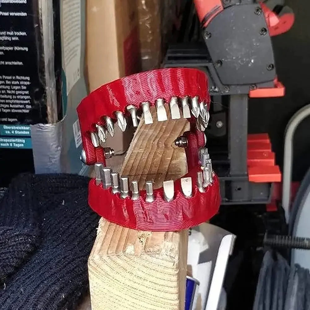 Funny Denture Drill Bit Holder for Screwdriver Teeth Model Screwdriver Bit Holder Fits 1/4 Inch Hex Bit Drive Bit Adapter Tools Quake