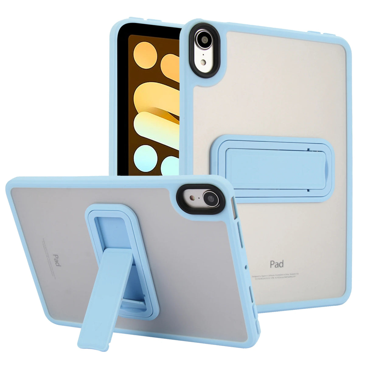 Multi-Angle Kickstand Protective Cover for iPad MINI 6/7 (2024) 8.3-inch & iPad MINI 4/5 (7.9-inch) Protection Case Quake SKY BLUE iPad mini 6
