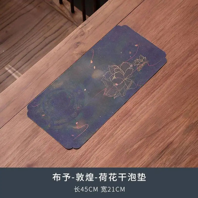 Dry Foam Mat Double-sided Tea Mat Tea Towel Tea Table Mat Teapot Mat Multi-use Tea Ceremony Quake Lotus Soaking Mat
