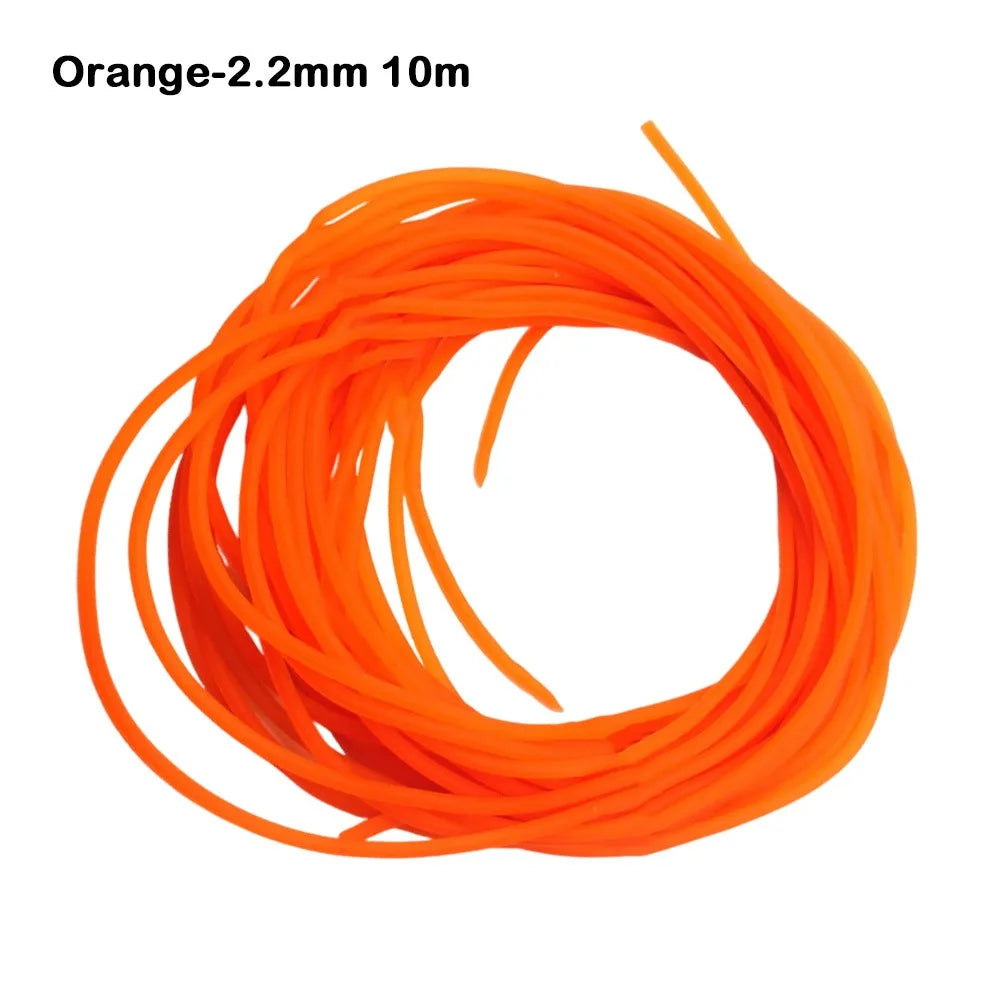 2025 2/2.2mm Fishing Elastic Band Strapping 10m Tied Line Rope Solid Rubber Tennis Elastic Band Fishing Line Quake Orange-2.