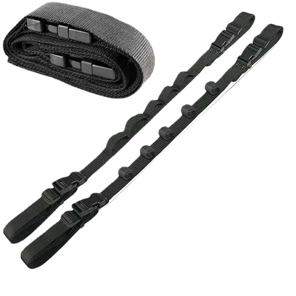 1/2pcs Black Vehicle Fishing Rod Storage Rack Adjustable With Magic Stickers Fishing Vehicle Rod Carrier Quake