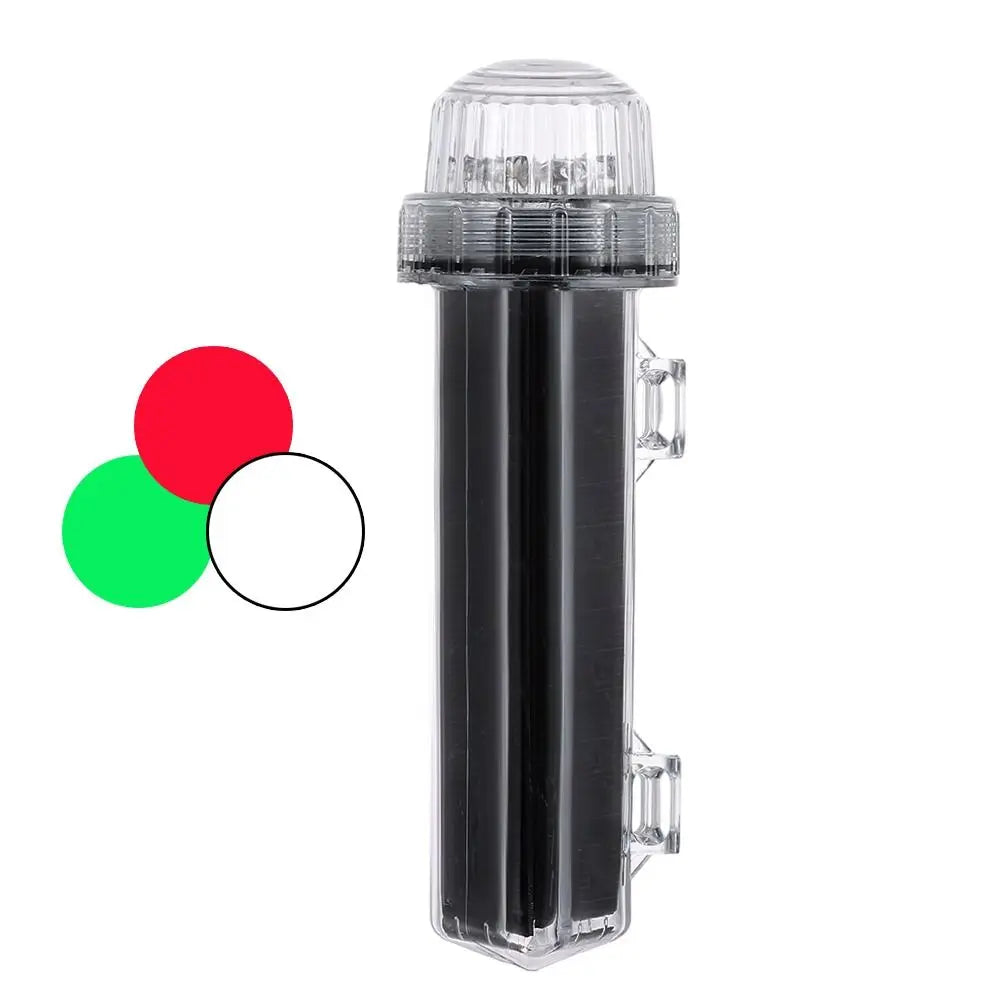 Outdoor Lighting Waterproof Solar Net Mark Light Solar Dual Mode Anchor Light Marine Navigation Light Outdoor Quake Red-Green-White