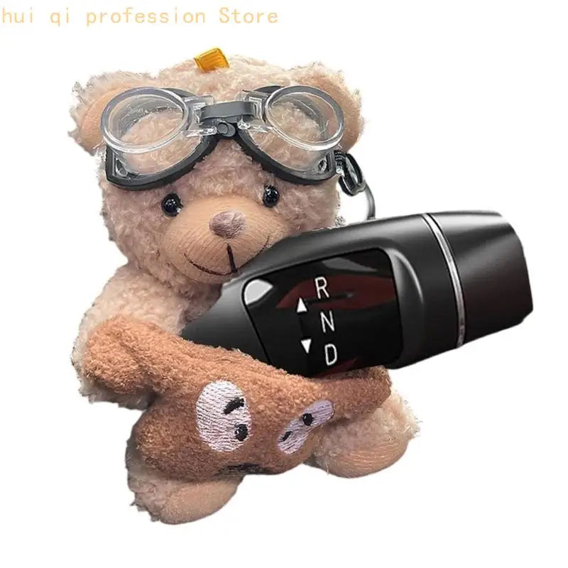 Playful Plush Bear Car Dashboard Accessories Gear Shifting Ornament Decorative Doll Suitable For Windshield Wiper Mirror H8WE Quake