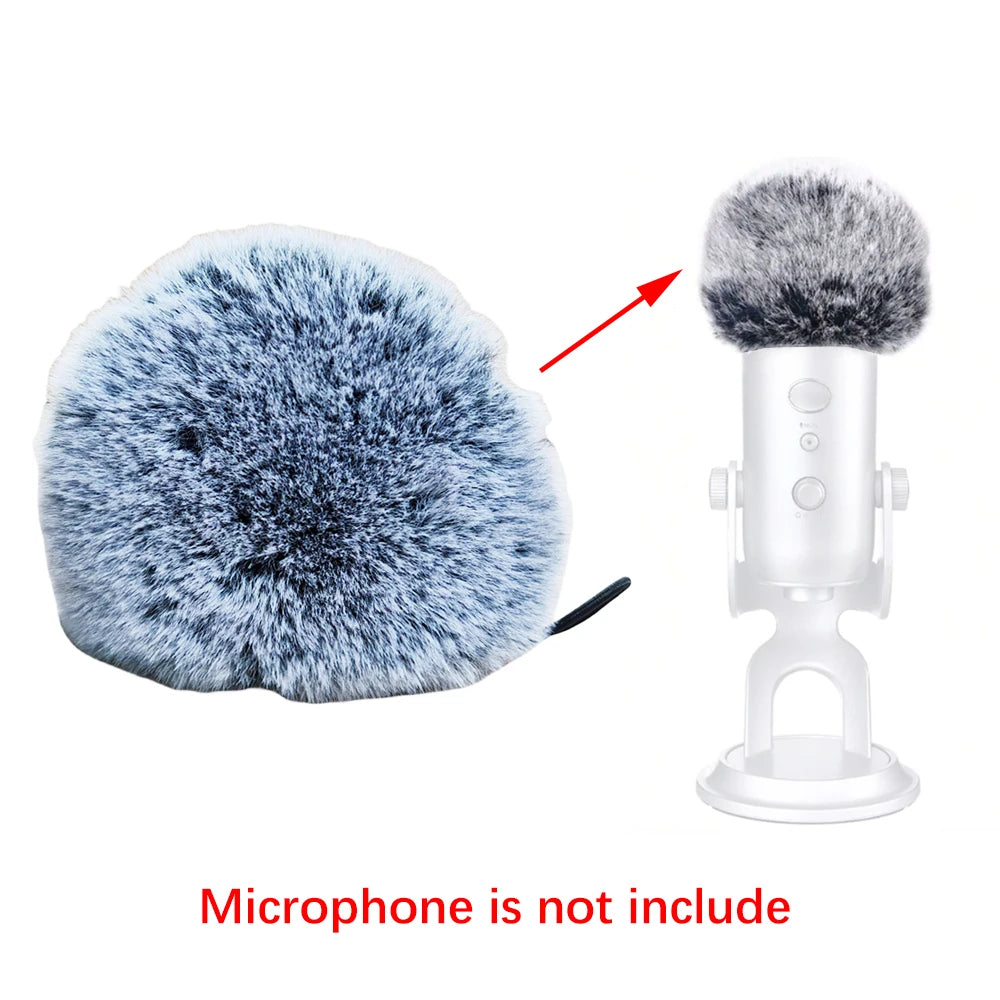 Plush Microphone Cover Furry Mic Noise Reduction Windshield For Blue Yeti Condenser Microphone Quake