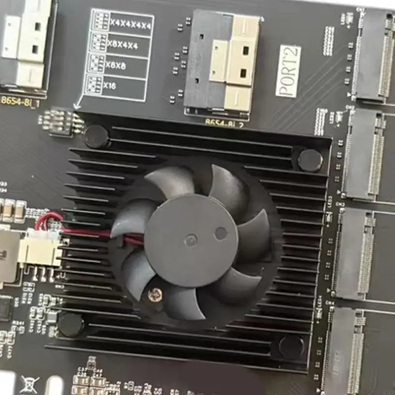 PLX8749 PCIe Expansion Card with Add-On Module for Desktop Internal Use, Board Layout Card and Module Set for Computer K1KF Quake