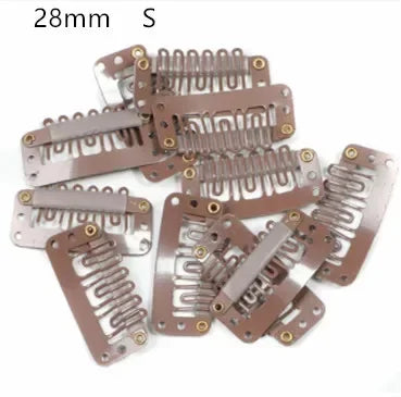 20 Pcs/set U Shape 3.2cm 2.8cm Wig Clips Snap for Women Hair Extensions/Weaving Medium Professional Salon Accessories Hair Clips Quake S Dark brown