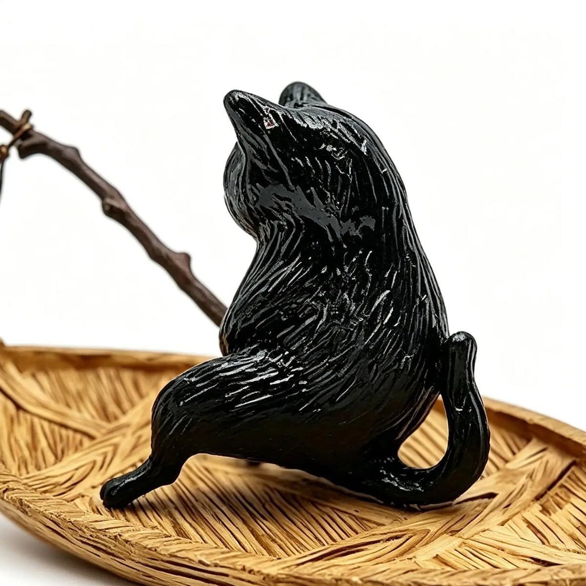 Cute Kitten Fishing Ornament Fish Tank Aquarium Decor for Garden Pond Home Office Landscaping Outdoor Aquatic River Quake