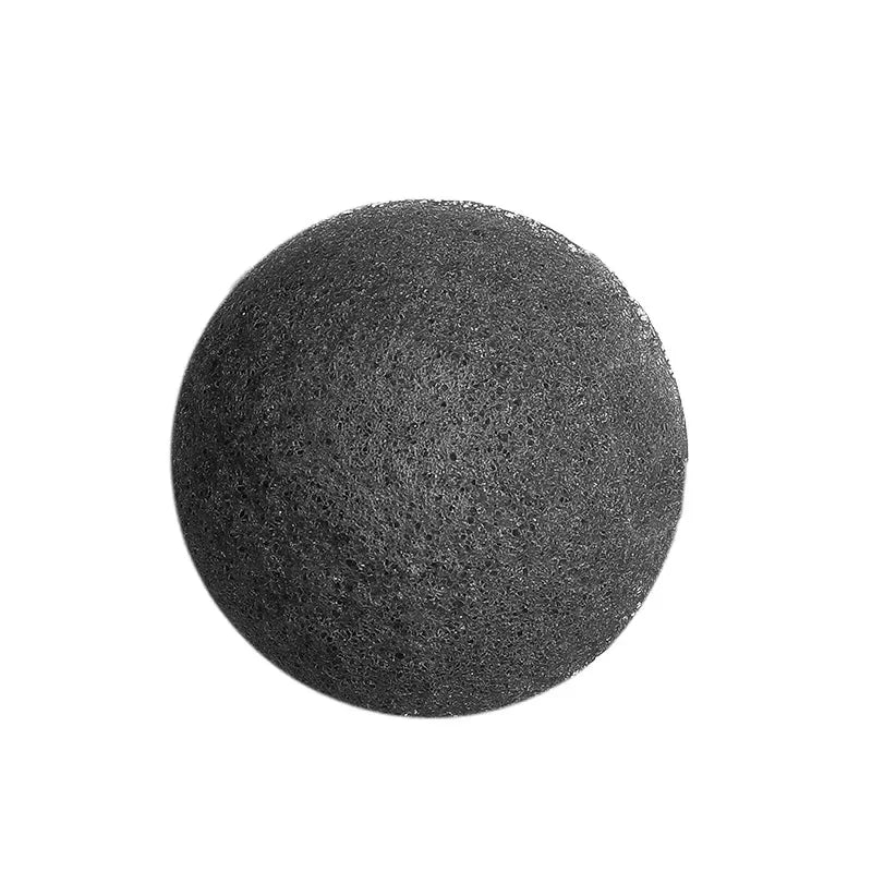 1Pc Puff Natural Cleanse Exfoliator Puff Face Cleaning Sponge Round Shape Konjac Face Washing Facial Tools Wholesale 2025 Quake Black