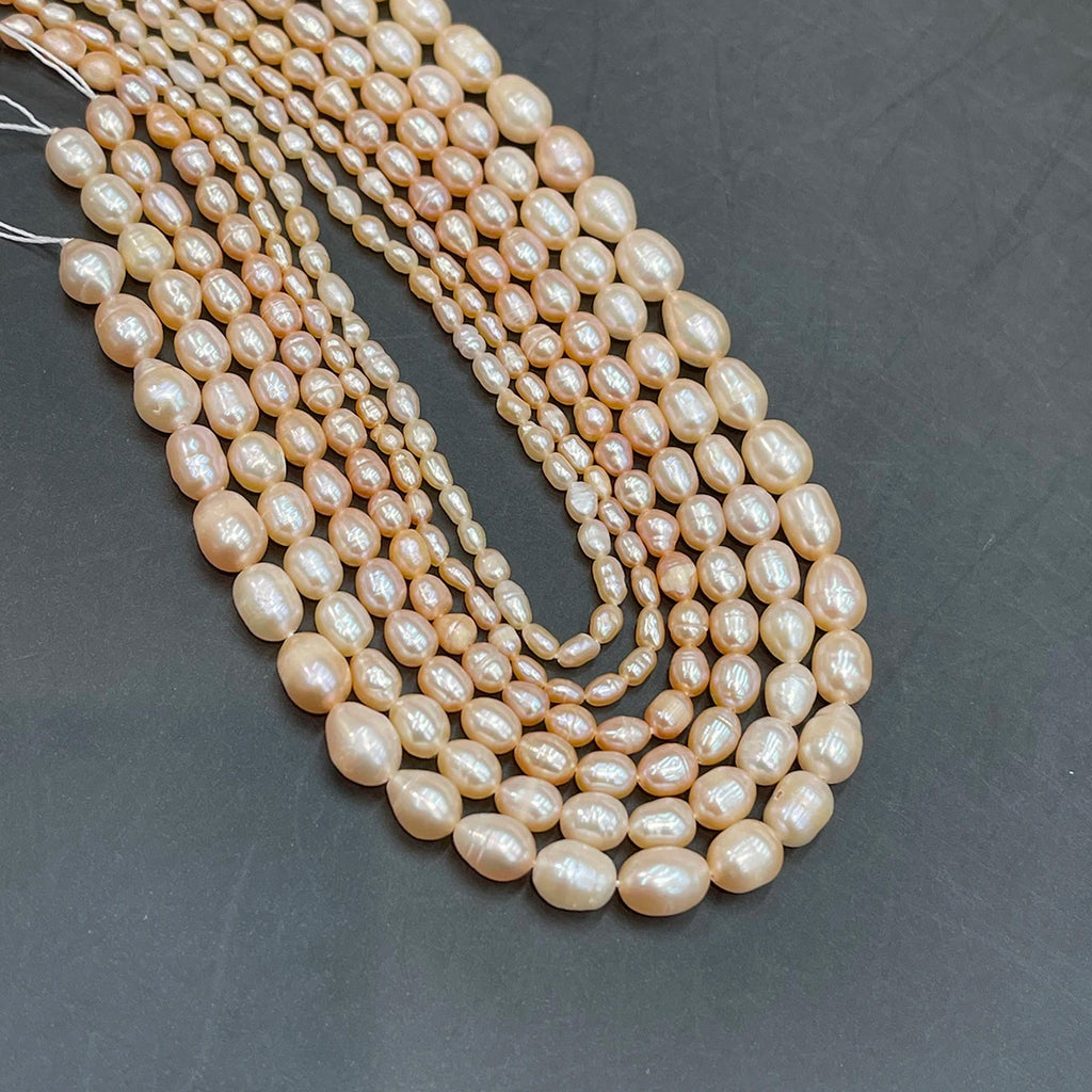 AA Thread Pearl 3-8mm Natural Freshwater Orange Pearl For Jewelry Making DIY Necklace Bracelet Chains Earrings Accessory Quake