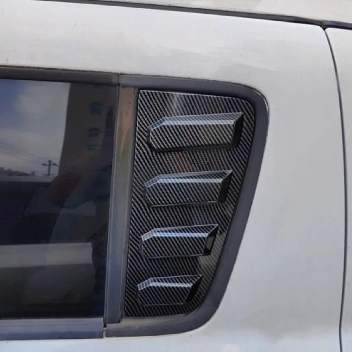 For Suzuki Swift 2005-2010 4 Doors Car Rear Louver Window Side Shutter Cover Trim Sticker Vent Scoop ABS Carbon Fiber Auto Parts Quake