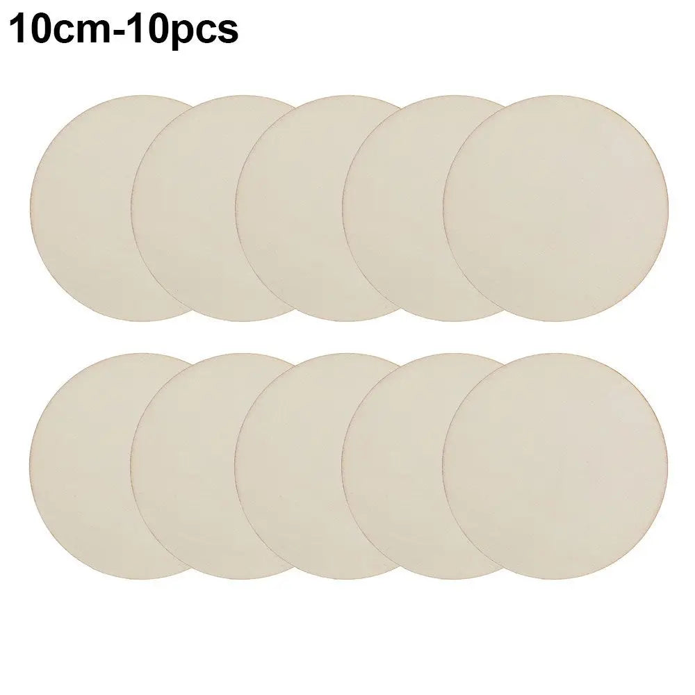 3/5/10pcs Unfinished Wood Pieces Wood Circles Blank Plaque for DIY Craft Pyrography Projects Games Scrapbooking Building Model Quake 10cm-10pcs