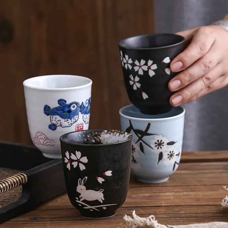 Japanese Style Ceramic Cup Hand Painted Home Tea Cup Japanese Cuisine Ceramic Coffee Quake
