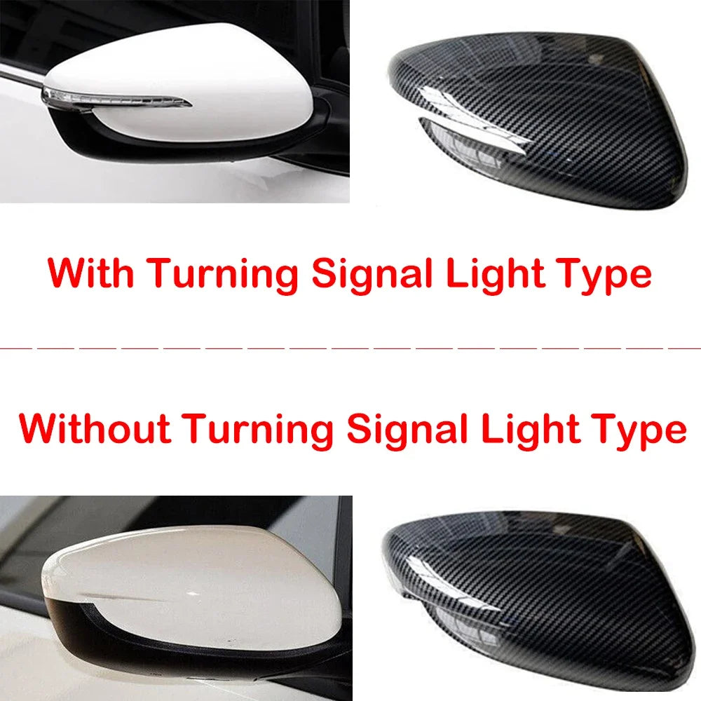 For KIA K3 Forte Cerato Ceed 2013-2018 Car Replacement Rearview Side Mirror Cover Wing Cap Exterior Door Case Trim Carbon Fiber Quake