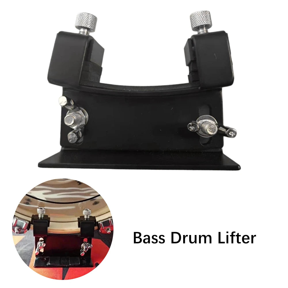 4.3" Bass Drum Platform Lifter,Metal Low Drum Booster,Reinforced Bass Drum Riser Universal Drum Kit Holder Replacement Part Quake