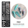 Nail Stamping Plates – Floral, Snake & Geometric Designs