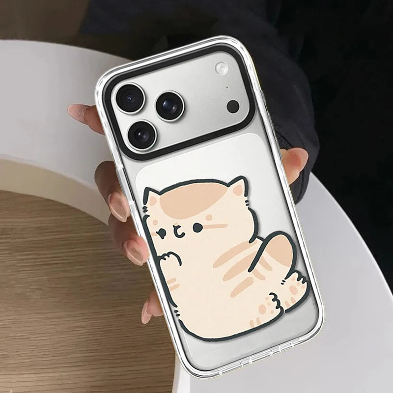 609017 White Border Magnetic Phone Case Cover for IPhone 13 14 15 16 17 18 Pro Max Case Quake