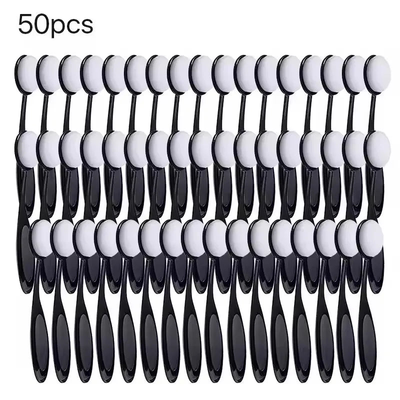 10/20/50pcs Large Foundation Brush Toothbrush Shape Makeup Make Up Tool Get Fast Even Application of Creams and Powders Cosmetic Quake 50pcs