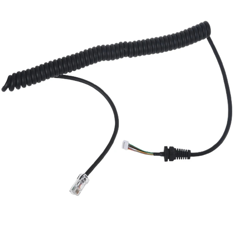 70cm Replacement Microphones Mic Cable Cord Wire for Yaesu for MH 36B6JS FT-8900R MH-48A6J MH-42B6J FT-1500 Black K1KF Quake