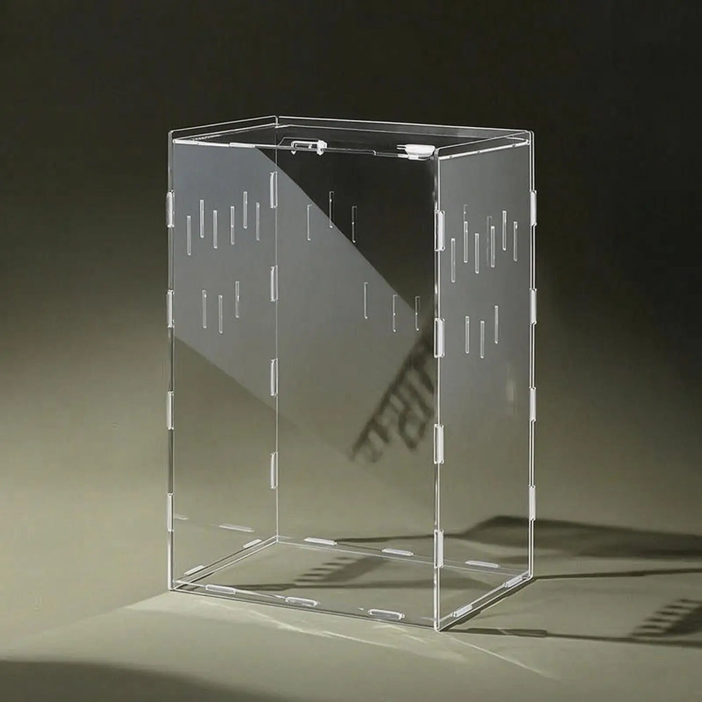 Compact Acrylic Reptile House with Ventilation Slots for Reptile Room Decor and Easy Cleaning Pet Habitat Quake