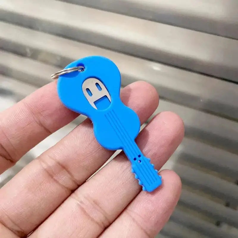 1/10Pcs Anti-Lost Sim Card Eject Pin Needle Universal Mobile Phone Steel Ejector Pin SIM Card Tray Opener Keyring Quake Blue-1Pcs