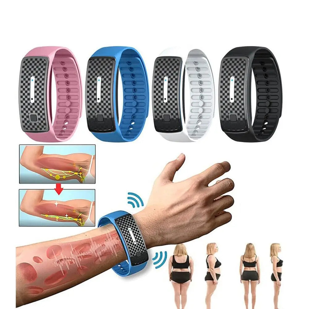 Practical Magnetic Health Ultrasonic Bracelet Smart Wristbands Lymphatic Detox Bracelet Body Shape Wristband Quake