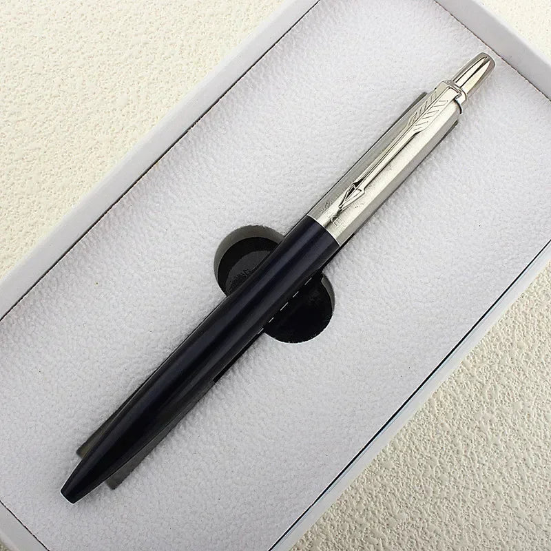 New Luxury Metal Ballpoint Pen Office Commercial Press Metal Pens Gift Automatic Ball Pens for School Quake (NOT BOX) Dark Blue