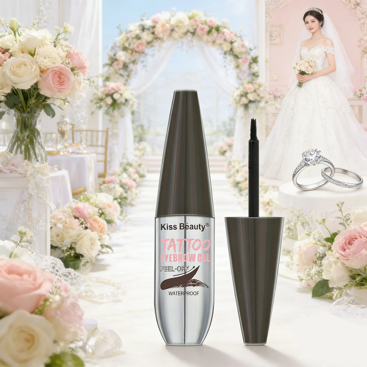 Bridal Wedding Eyebrow Tint Peel Off Gel Waterproof Long Lasting Natural Color Semi Permanent Makeup for Wedding Day Quake