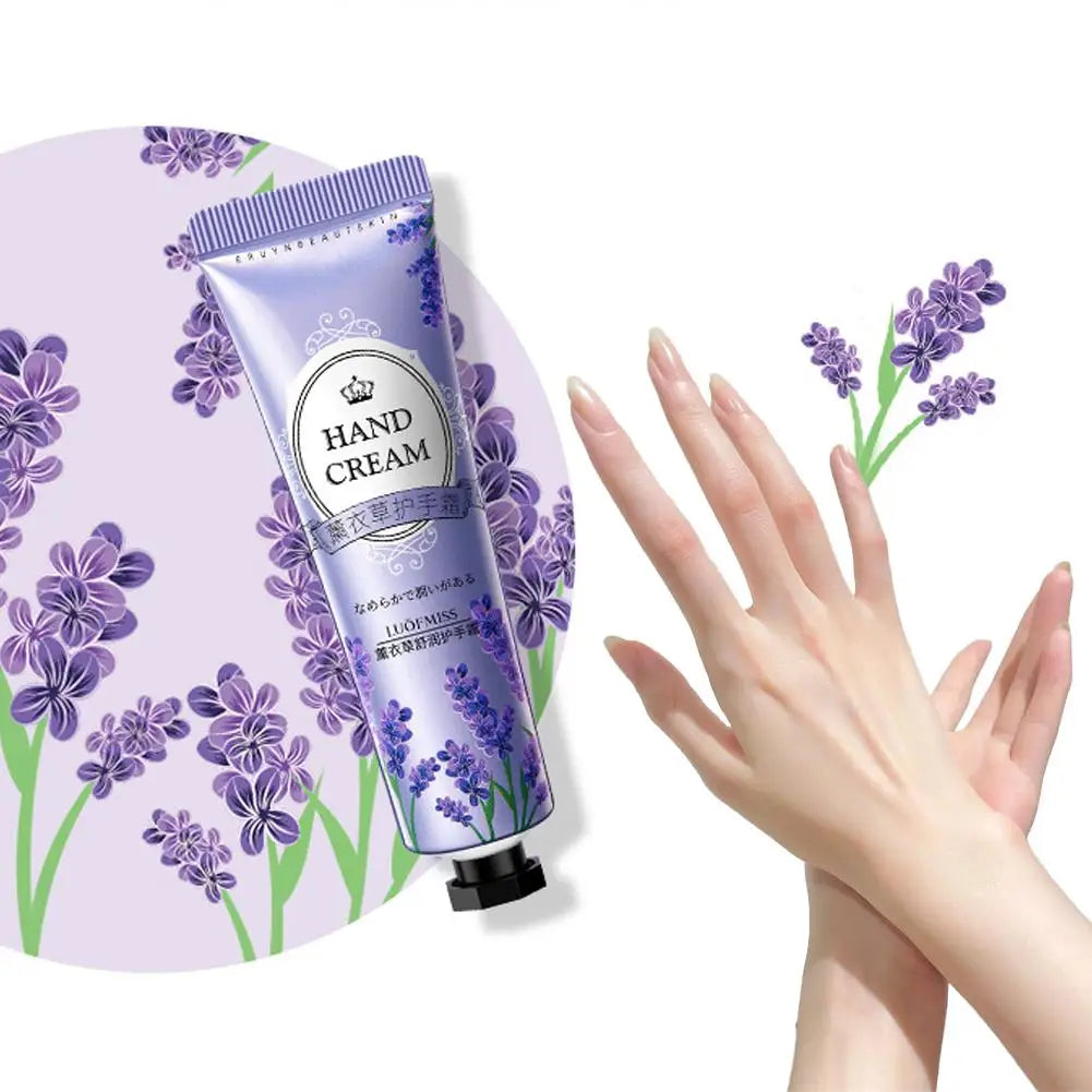 Plant Fruit Hand Cream 30g Natural Fragrance Moisturizing Hand Lotion for Dry Cracked Hands, Deep Repair Smooth Hand Care Cream Quake