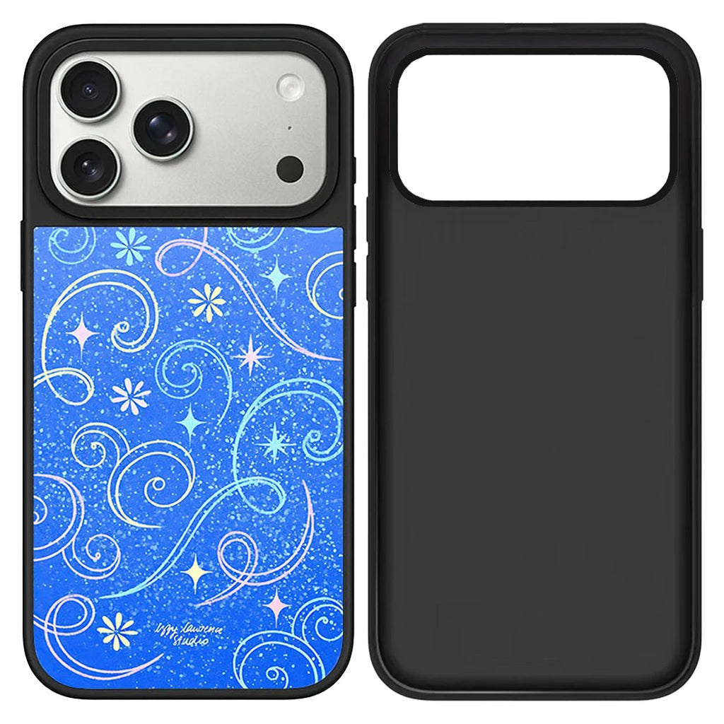 Dragonfly Star Pattern Mirror Surface Magnetic Phone Case Cover for IPhone 13 14 15 16 17 18 Pro Max Case Quake mirror (no magsafe) iPhone 16 Pro Max