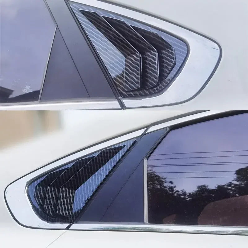 For KIA Forte K3 Sedan 2019-2022 Car Rear Louver Window Side Shutter Cover Trim Sticker Vent Scoop ABS Accessories Vehicle Decor Quake