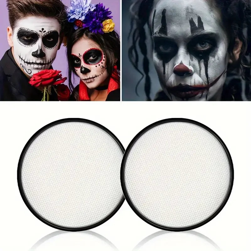 30G Water Monochromatic Body Paint Black And White Matching Makeup Face Paint Halloween Party Waterproof Makeup Body Painting Quake 2pcs white