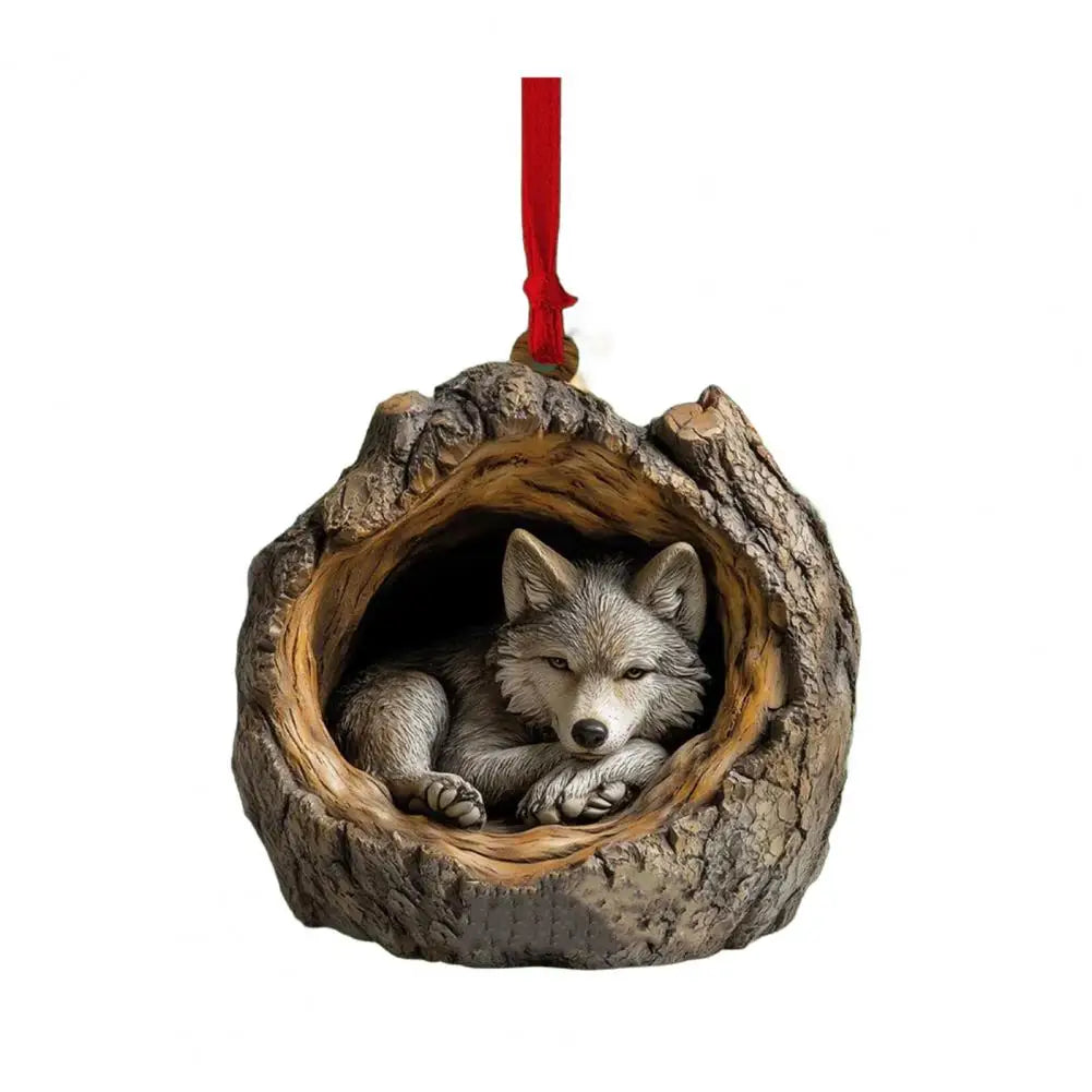 Festive Hanging Pendant Decoration Rustic Forest Christmas Ornaments 2d Acrylic Wildlife Decor for Christmas Tree Seasonal Quake L China