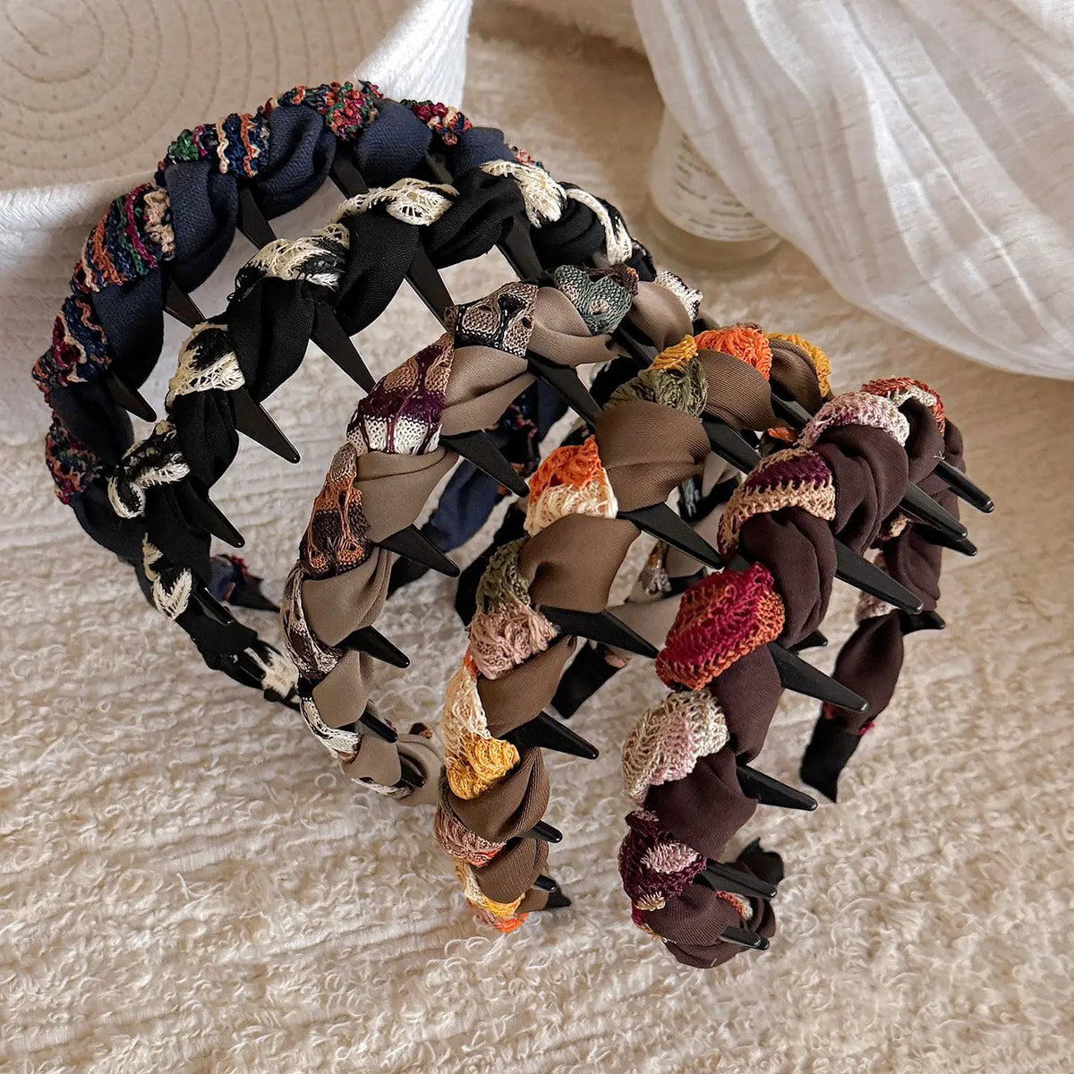 Autumn and Winter Yarn Knitted Fabric Headband Women Pressure Hair Face Wash Headband Fashion Versatile Hair Hoop Accessories Quake
