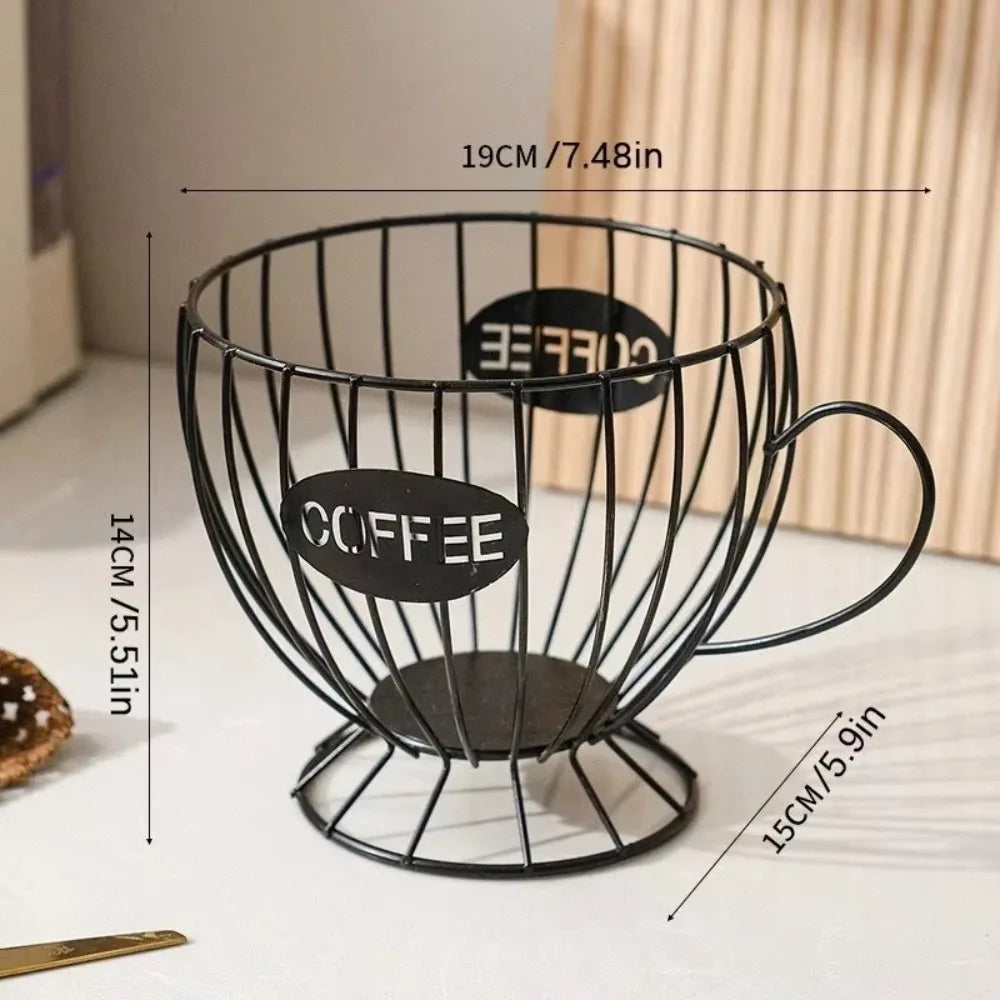 Large Capacity Coffee Pod Holder Irregular Shape Coffee Pod Coffee Capsule Holder Home Decoration Storage Cup Quake