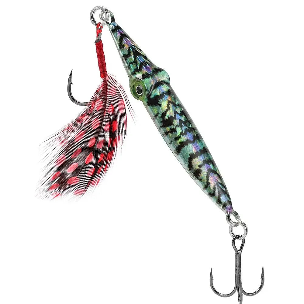 Universal Metal Fishing Lure 3D Eyes jigging Fishing Tackle Sinking Lifelike Hard squid Bait Outdoors Quake I