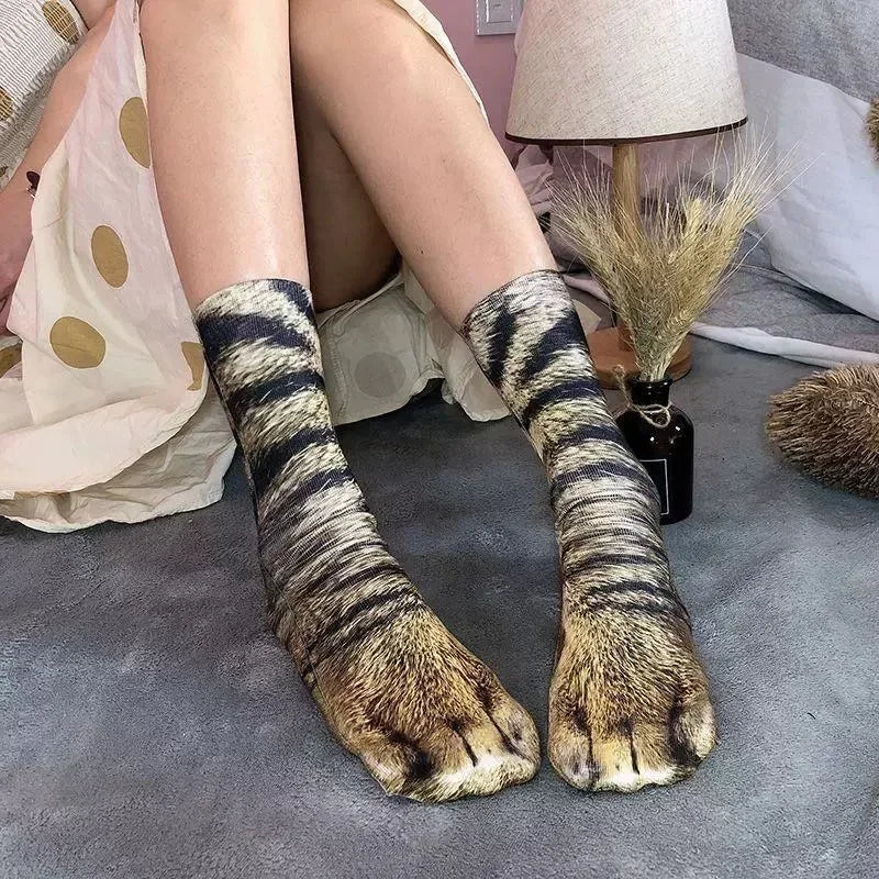 3D animal shaped socks with cute patterns and digital printing simulation fun home personalized socks Quake