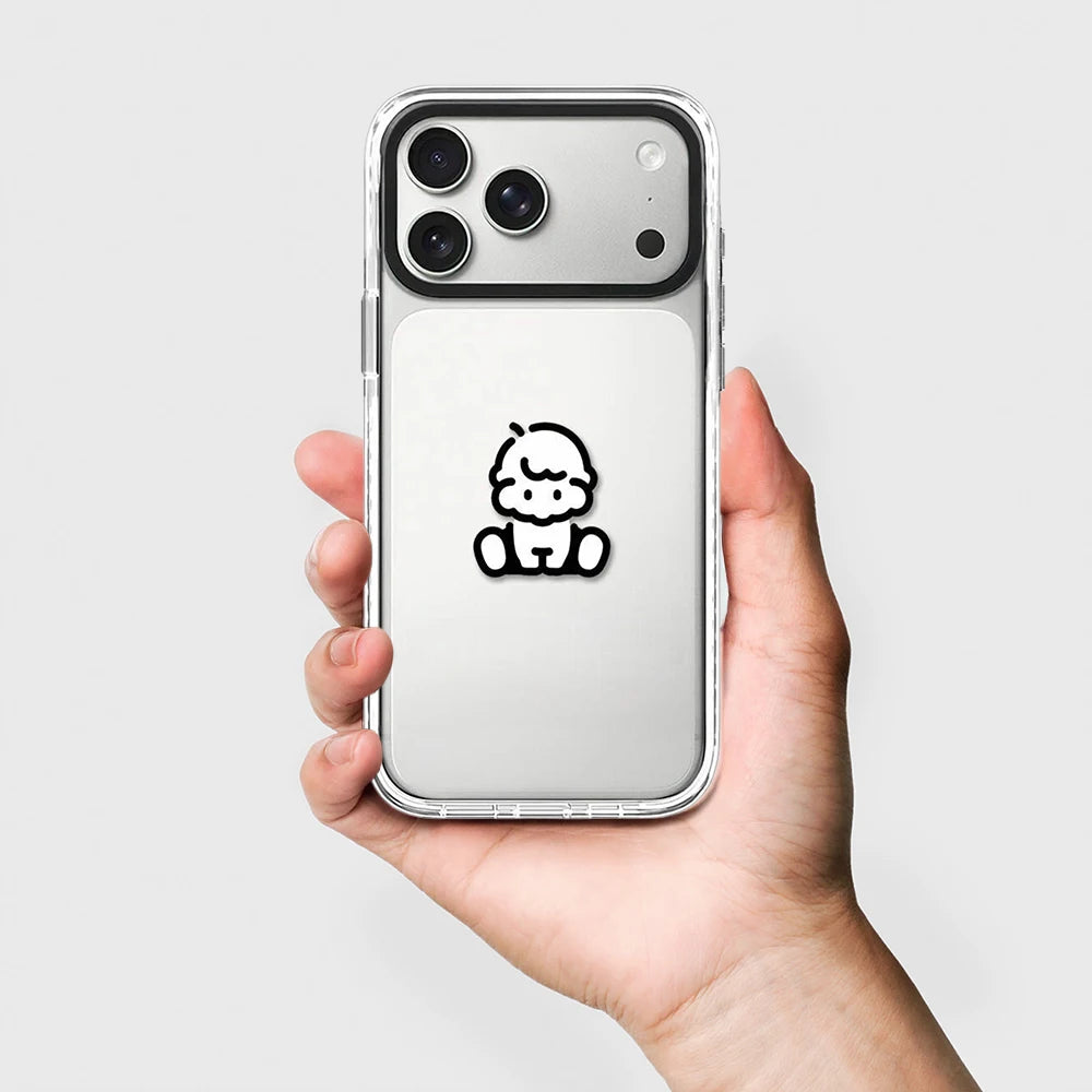 6090674 White Border Magnetic Phone Case Cover for IPhone 13 14 15 16 17 18 Pro Max Case Quake