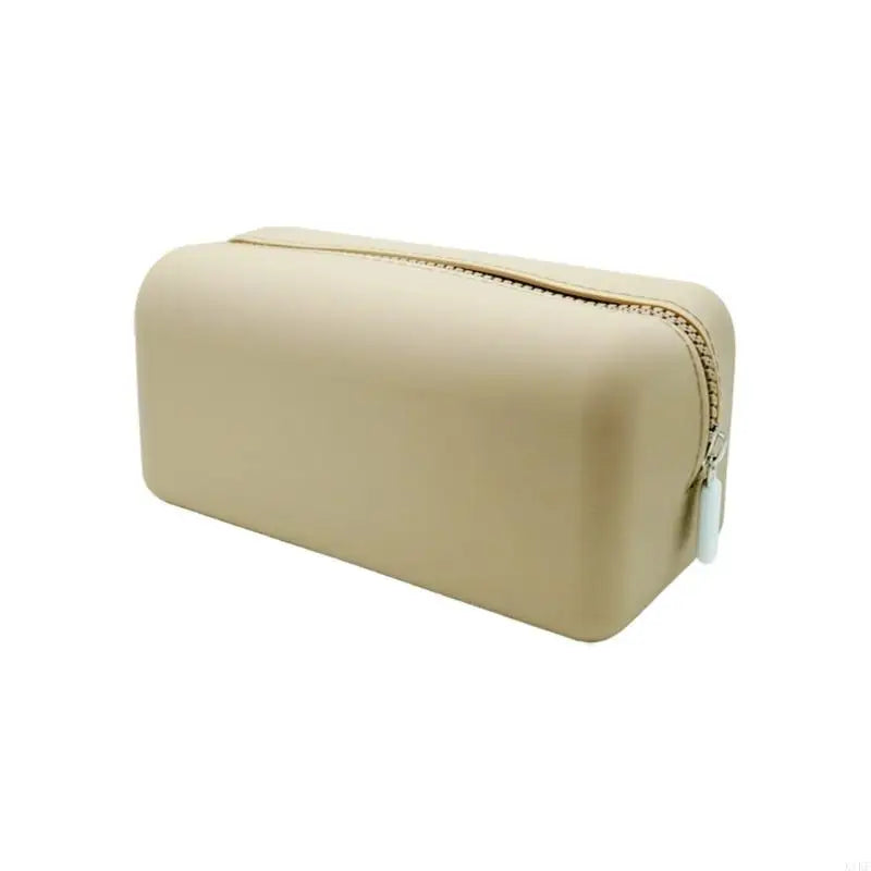 Multipurpose Zippers Pouches with Foldable Integrated Silicone Body for Makeup, Charging Cables, and Stationeries K1KF Quake khaki CN