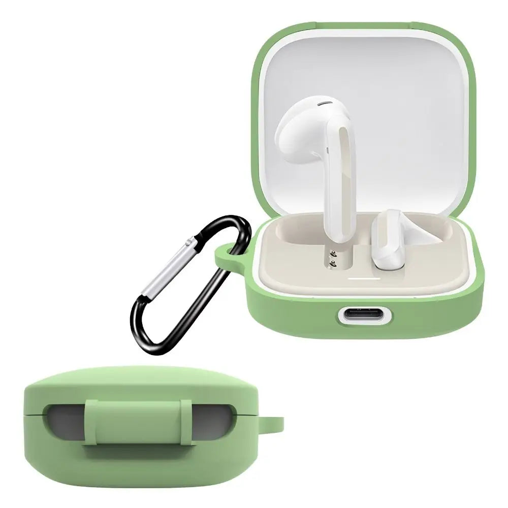 Soft Silicone Protective Case Protector Shockproof Cover Headphone Accessories With Hook Housing Shell for Redmi Buds 6 Active Quake