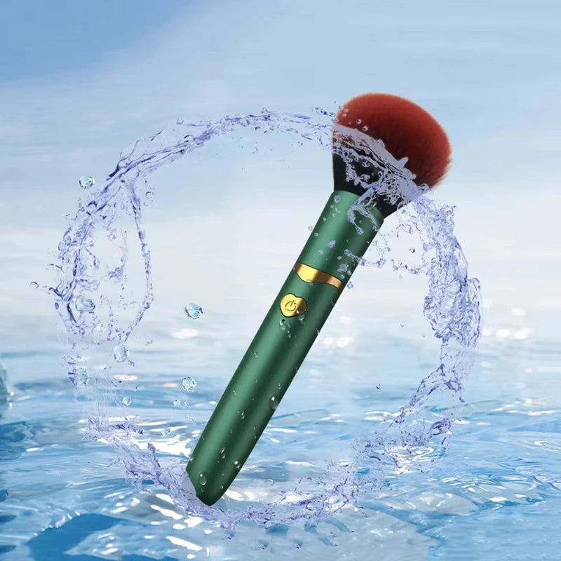 2 In 1 Electric Multi-Function Soft Fluffy Portable Foundation Brush Vibration Makeup Brush Rechargeable Detail Makeup Tools ﻿ Quake