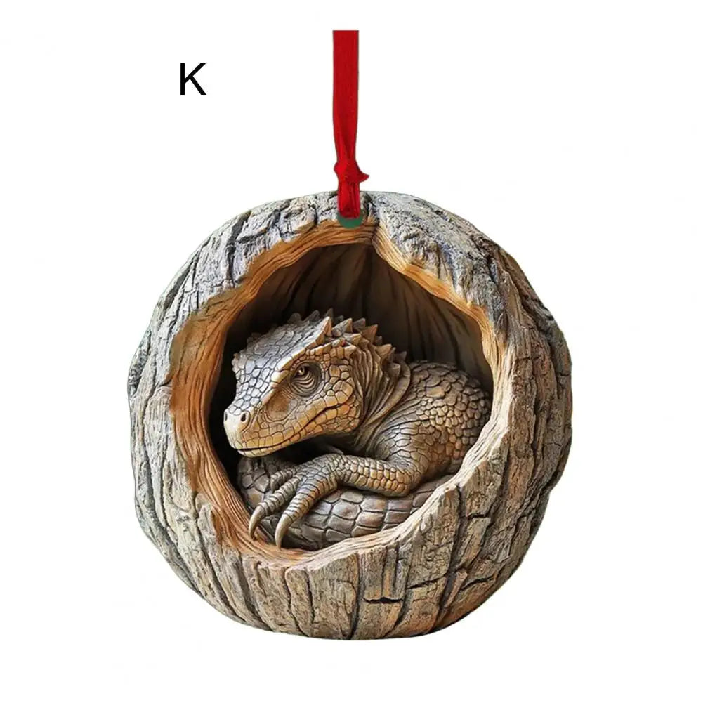 Festive Hanging Pendant Decoration Rustic Forest Christmas Ornaments 2d Acrylic Wildlife Decor for Christmas Tree Seasonal Quake