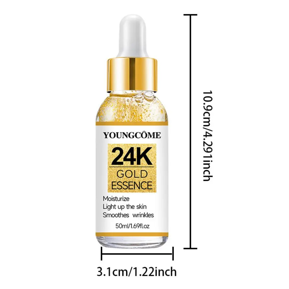 24K Anti Aging Face Lifting Nourishing Repair Collagen For Smooth Supple Skin Gold Facial Serum Deeply Nourishes The Skin Quake 50ml