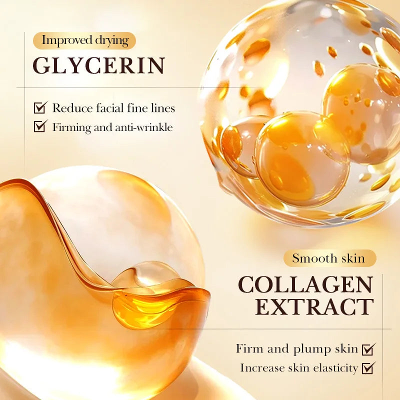 SADOER 24K Golden Collagen Serum for face Moisturizing Anti Wrinkles Hydrating Anti-aging Facial Essence Skin Care Products Quake