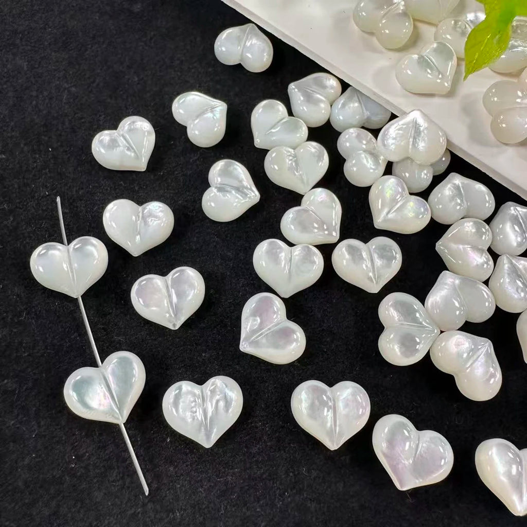 5Pcs The Mother Of Pearl Shell Vertical Hole Loose Beads 10X12mm For Jewelry Making DIY Earrings Necklace Accessory Quake