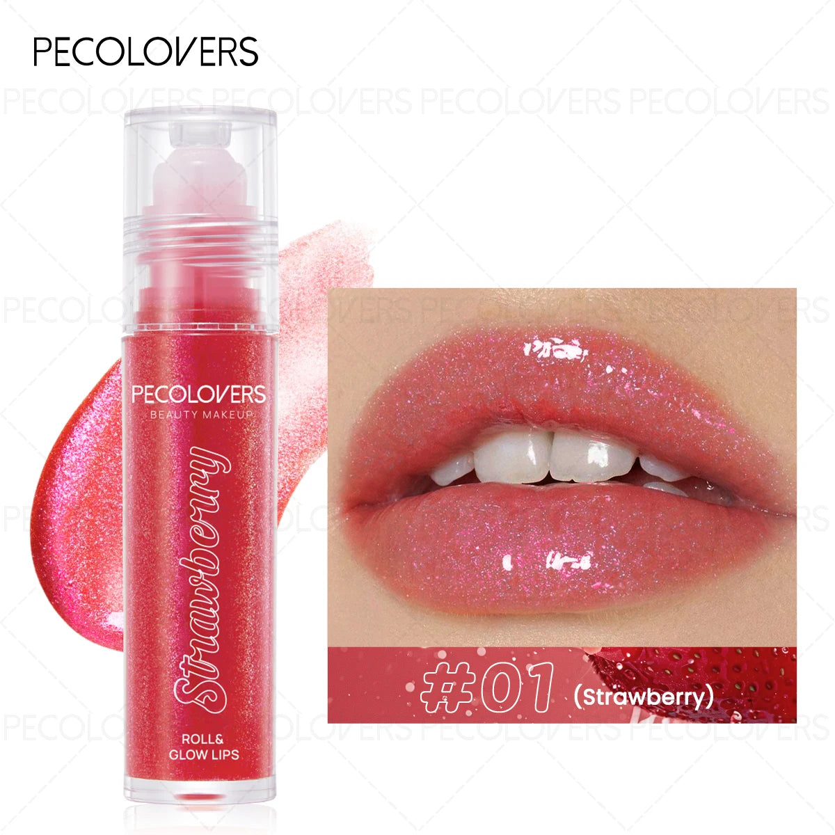 1 Pcs Vibrant Colors Lip Glaze Lip Gloss, Long-lasting Moisturizing Lip Blam, Hydrating Glass Shine, Water Gloss Lip Makeup Quake 01