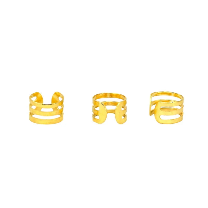 50Pcs Women Girls Dreadlocks Beads Hair Braid Rings Clips DIY Braiding Metal Cuffs Jewelry Pendants Hair Decoration Accessories Quake